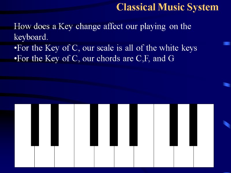 56 Classical Music System How does a Key change affect our playing on the